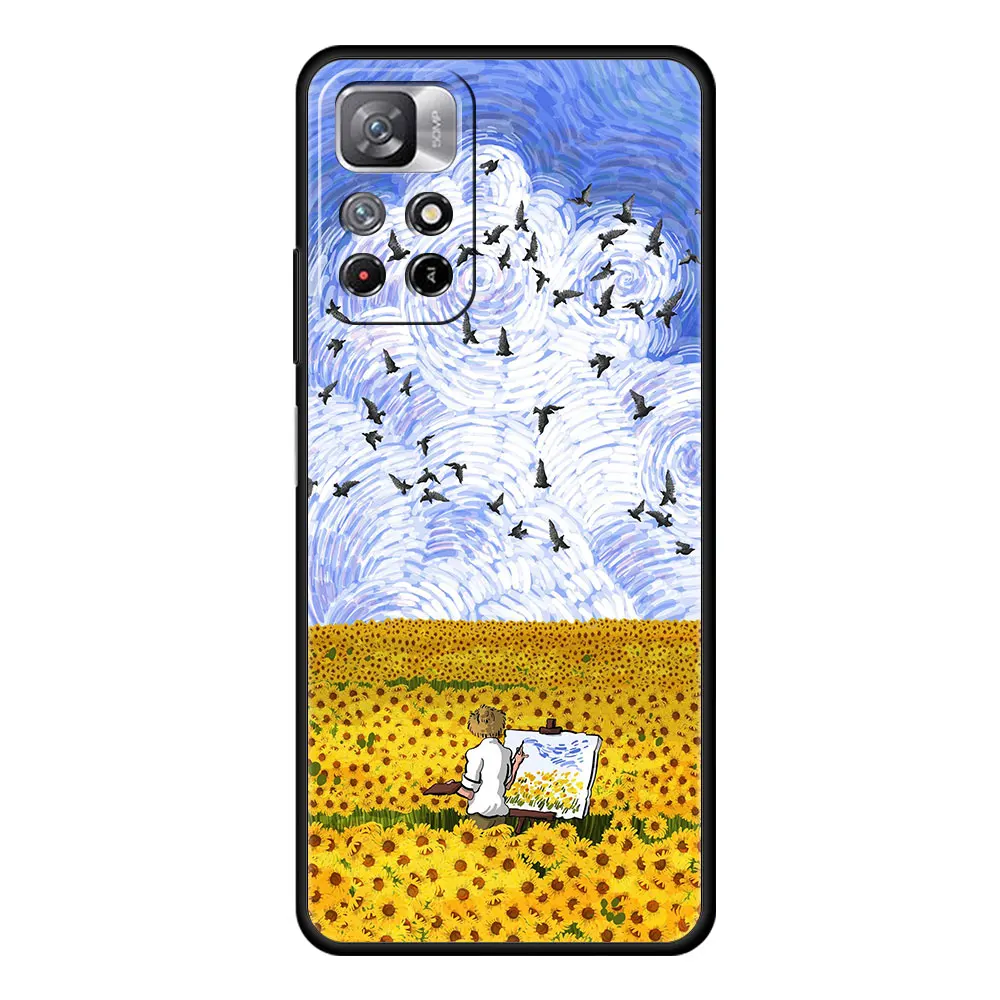Чехол для Xiaomi redmi note 10 11 pro чехол Redmi 9 9a 9c 8 11ProPlus 7 11t 9t 8t 9s Funda Retro Fan Gogh Art |