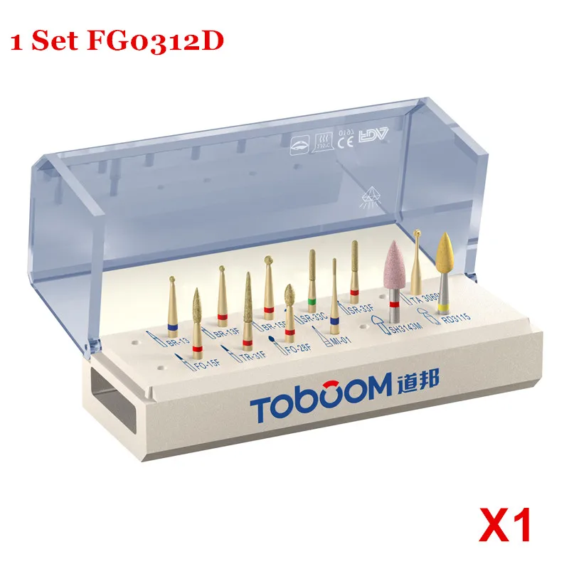 

Набор инструментов для подготовки зубов, коробочки из композитной смолы, для полировки, для фарфорового шпона, ФГ, фреза, полировальные инструменты FG0312D