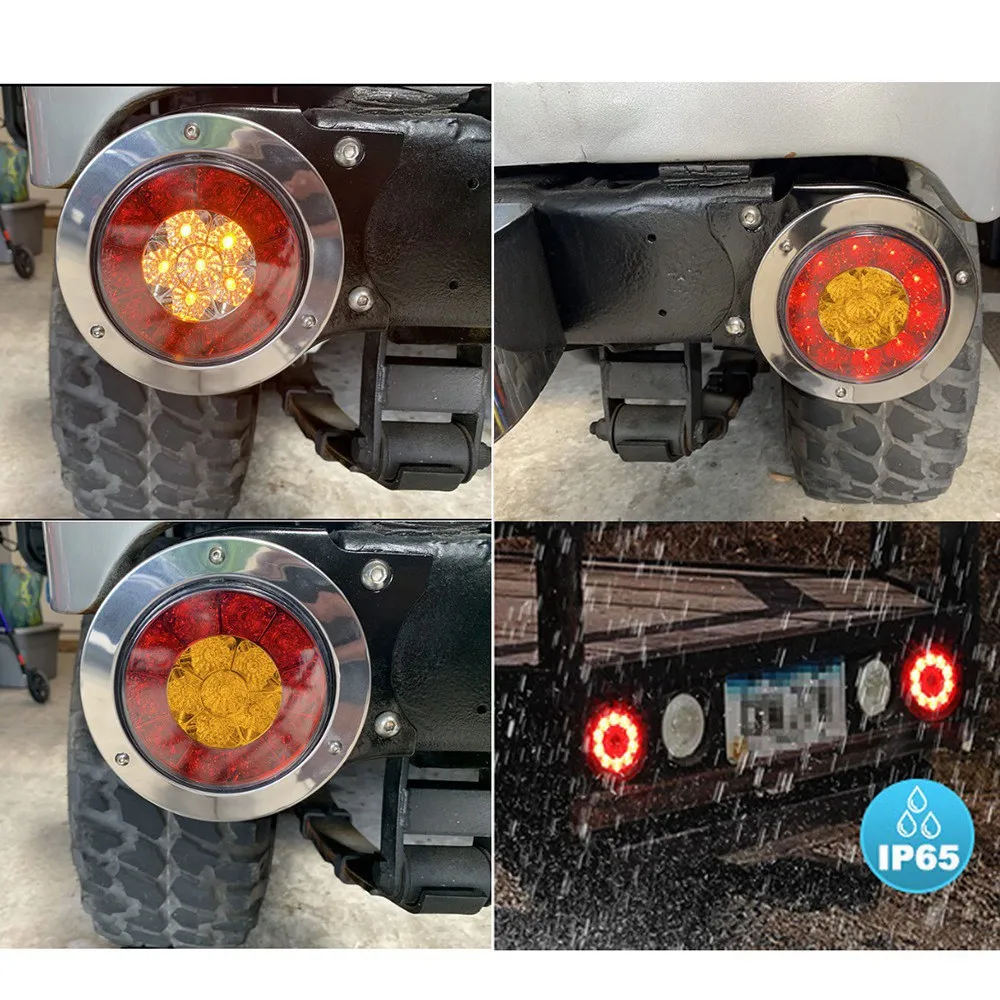 2x4 дюйма 16 светодиодный круглый тормоз для грузовика трейлера RV Стоп сигнал