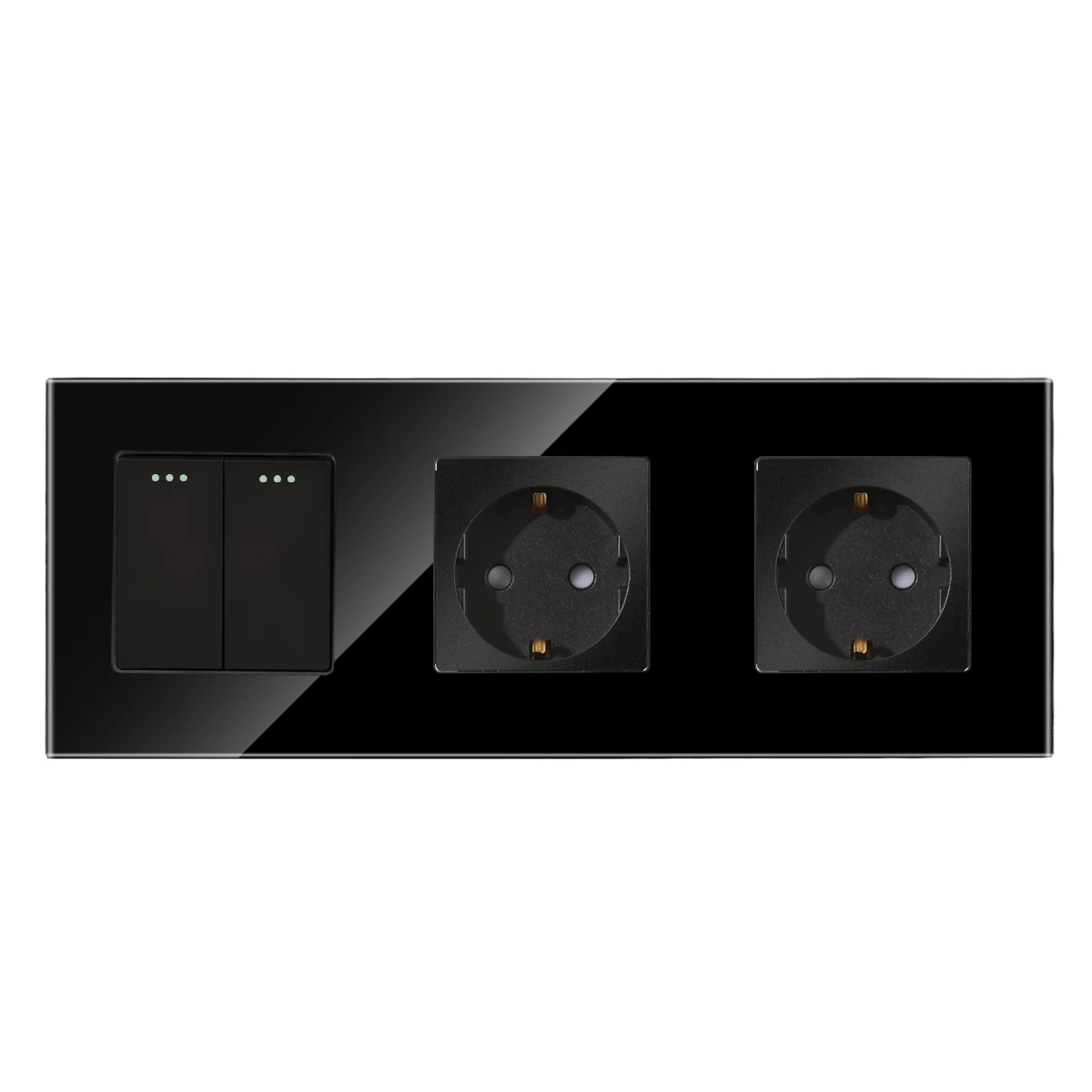 

Панель света, из закаленного стекла, Bingoelec, черная, 2/3 переключателем, для ремонта дома