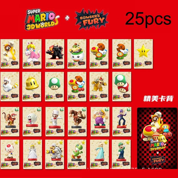 

Mario Odyssey Amiibo Cards Full Set of 25 Linked Cards 3D World Odyssey Toys Kids Drop Shipping Items