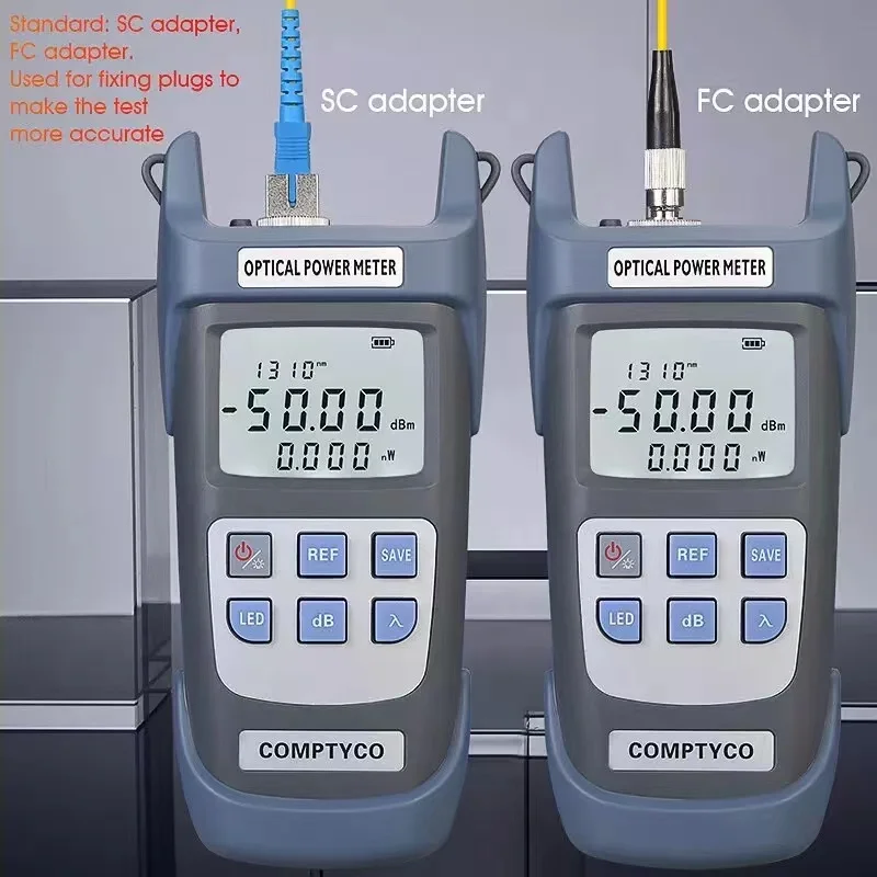 FTTH Fiber Power Meter AUA-G510A Fiber Optic Cable Tester-70dB~+10dB/-50dB~+26dB SC/FC/ST Connector LED Light