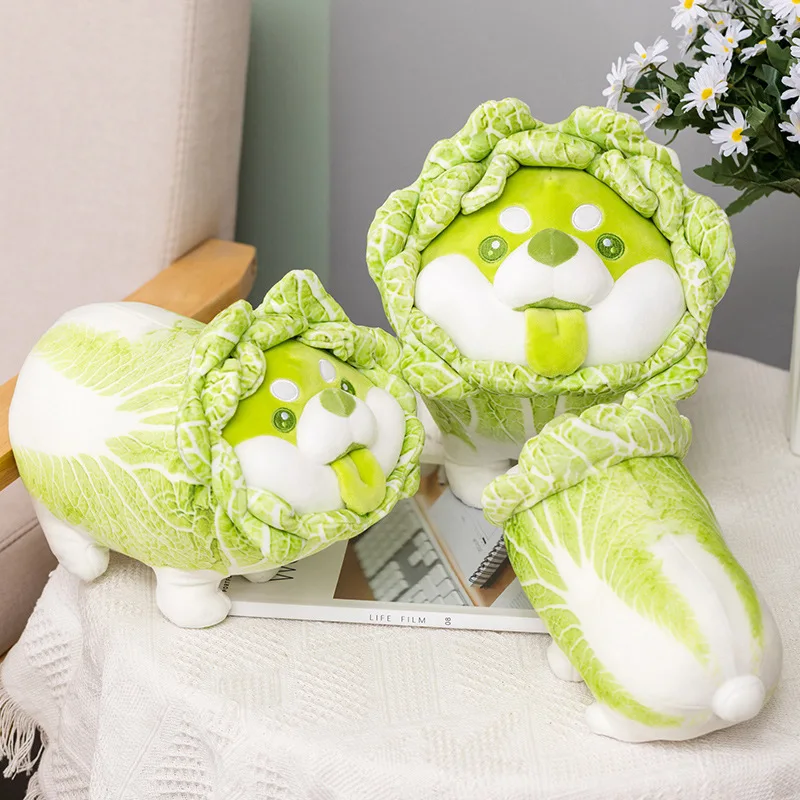 

Симпатичная японская овощная собака 20-50 см, плюшевые игрушки, креативная китайская капуста, подушка Шиба-ину, Мягкое Животное, диванная подушка, детские подарки