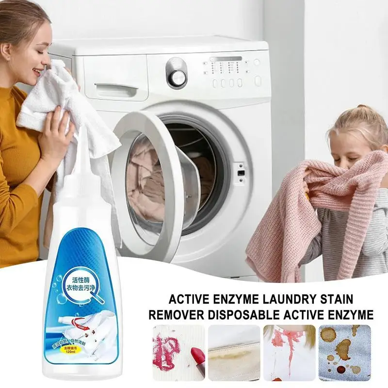 

Active Enzyme Laundry Stain Remover Stubborn Oil Cleaning Detergent Clothing Stain Removal Agents Pants T Shirt Laundry Cleaner