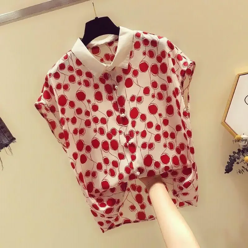 Новинка 2023 стильная шифоновая блузка женская корейская версия уменьшающая