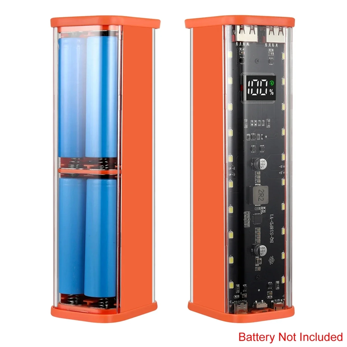 8 слотов 18650 DIY чехол для аккумулятора с быстрой зарядкой большой емкости цифровым