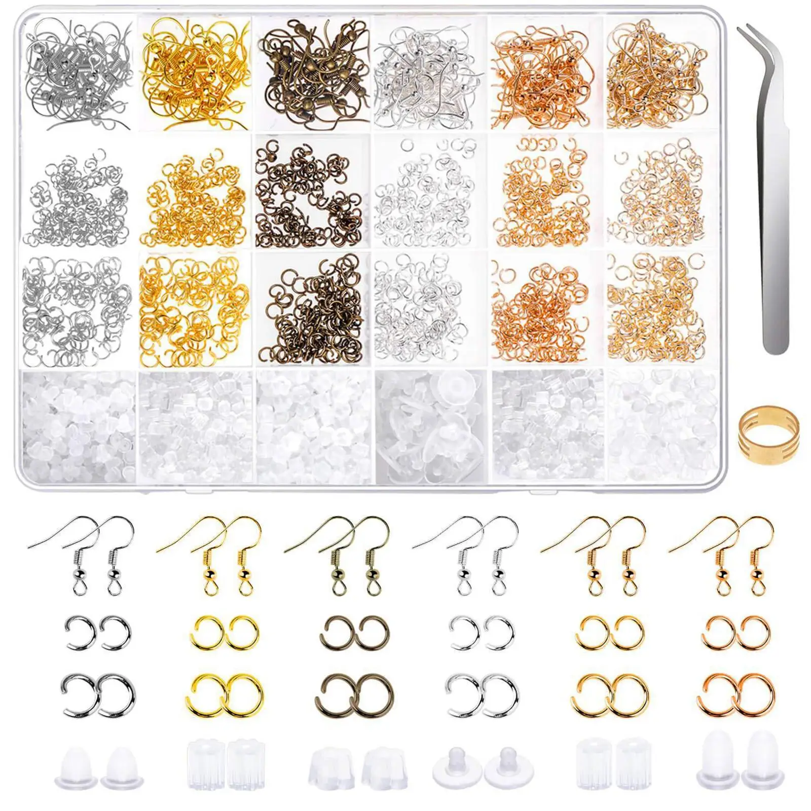 

180 Pieces Earring Hooks Earring Making Supplies Jewelry Making Findings Earring Backs
