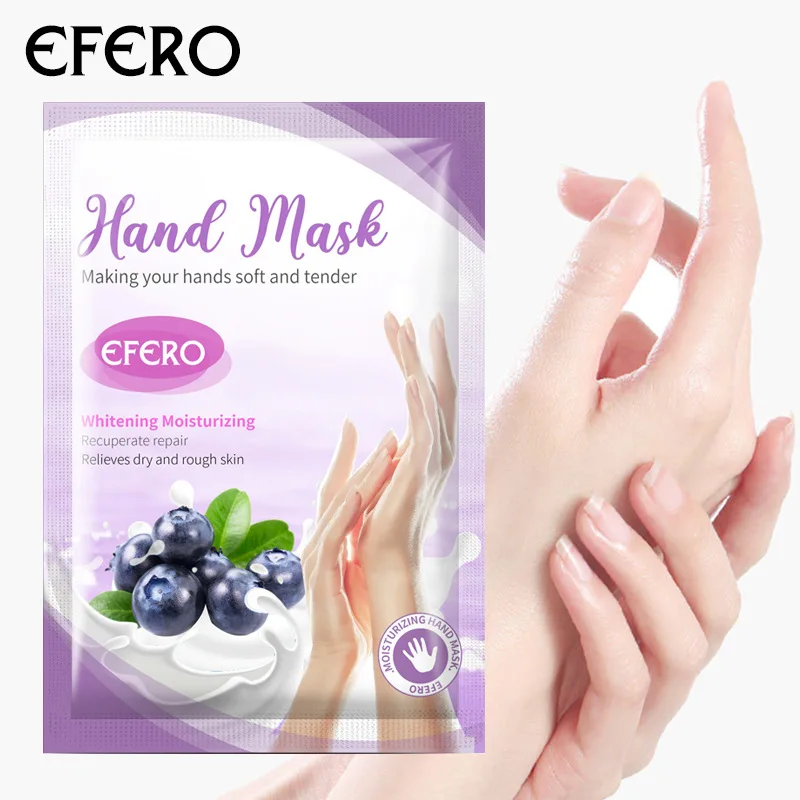 

Blueberry Hands Mask Moisturizing Spa Gloves Exfoliating Whitening Remove Dead Skin Rejuvenation Calluses Repairing Hand Patches