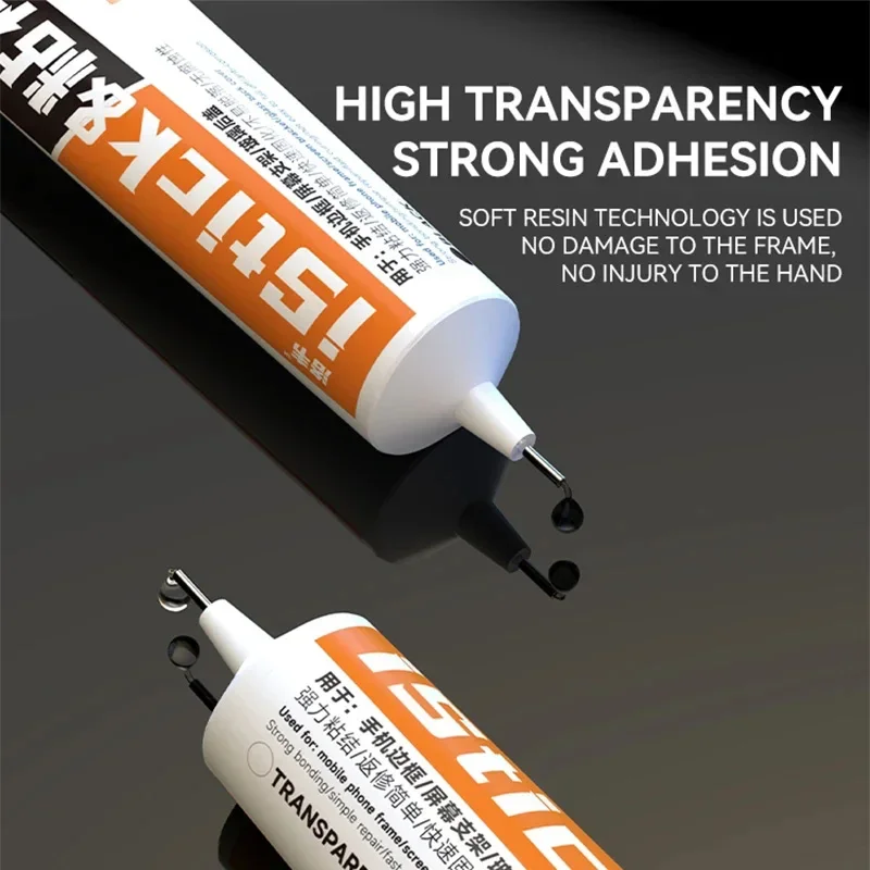 LUOWEI iStick 15/50 мл черный/прозрачный клей для ремонта рамки мобильного телефона