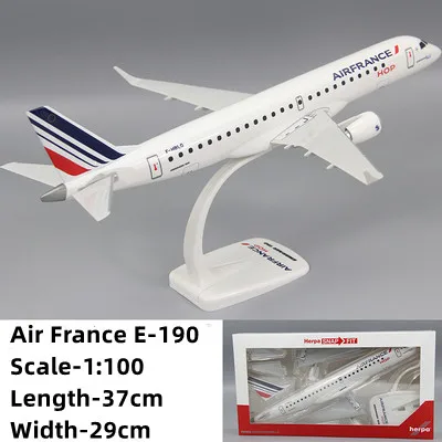 

37*29cm Scale 1:100 ABS Plastic Air France Hop E190 E-190 Airlines Airways Aircraft DIY Assembled Assembly airplane model Plane