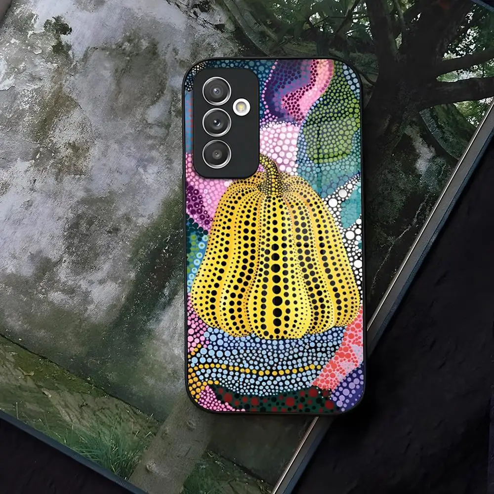 Yayoi Kusama Phone Case Glass for Samsung Galaxy S24 S25 S22 S20 S23 S21 Ultra Fe Plus A16 A34 A54 A24 A52 A53 Coque
