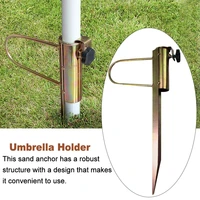 parasol heavy duty home garden beach umbrella anchor spike portable flag holder easy use sun accessories fishing rod metal stand