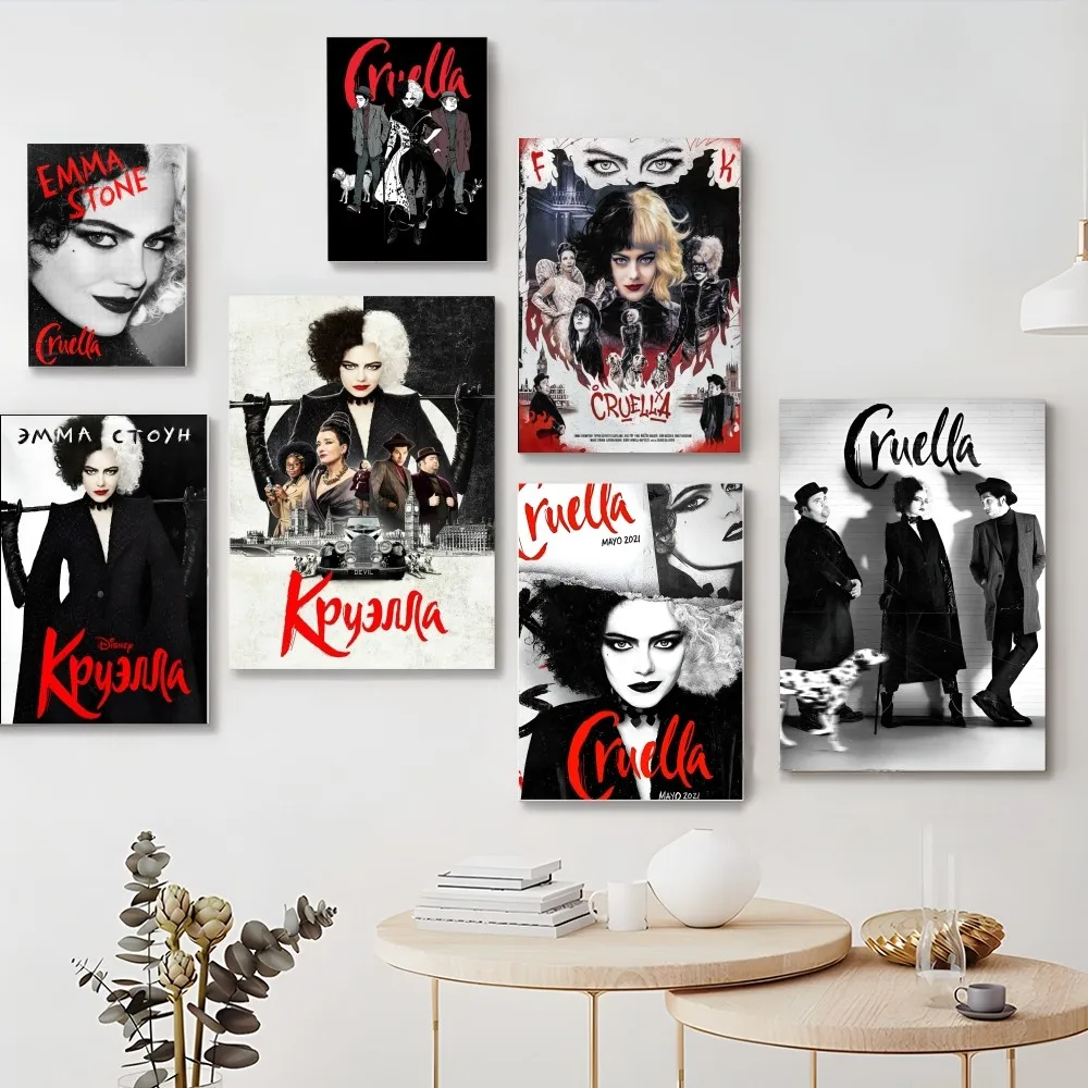 C-Cruella аниме постеры липкие HD качество Настенное Искусство ретро для дома Kawaii