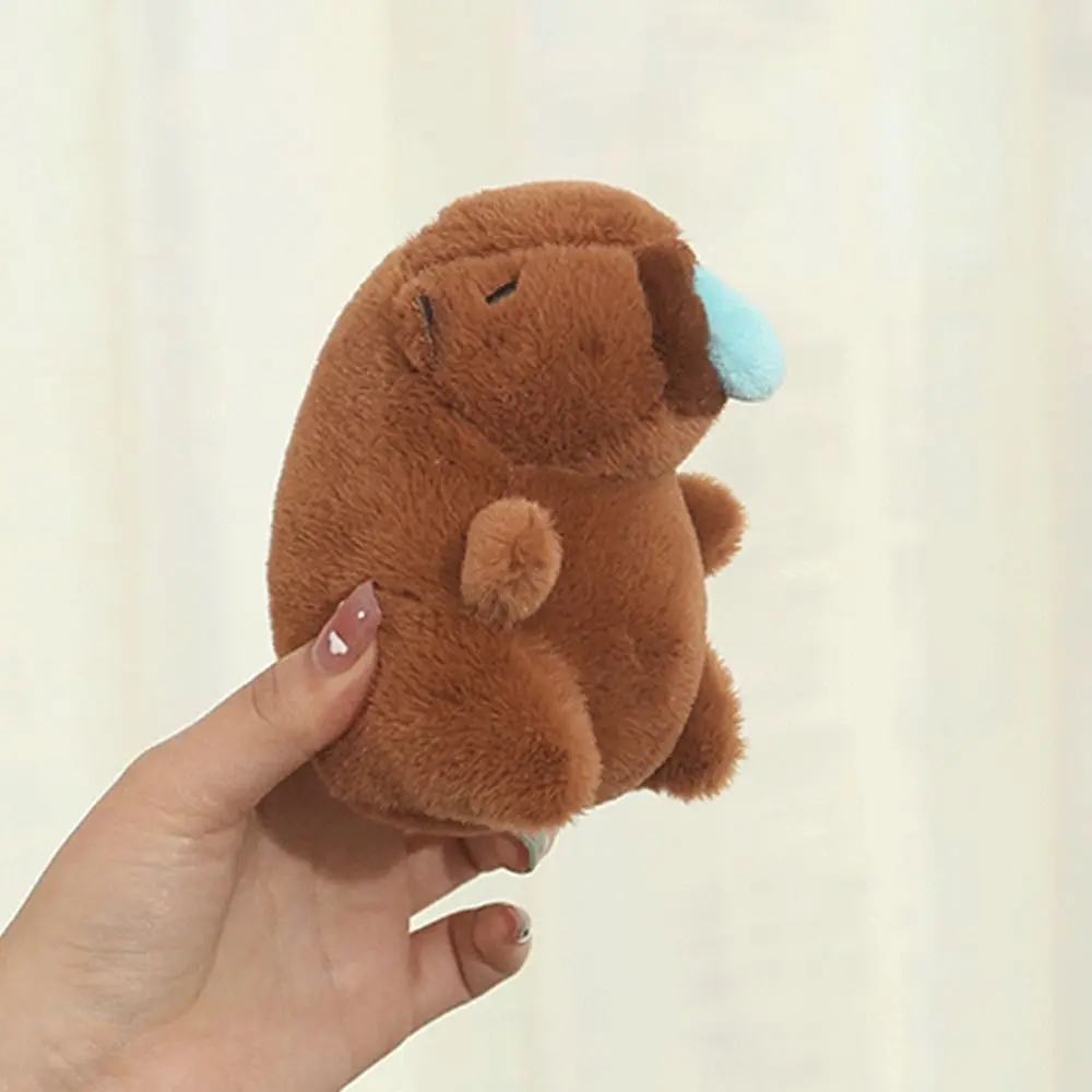 Плюшевая кукла с рисунком Snot капибара милая розовая коричневая мультяшная