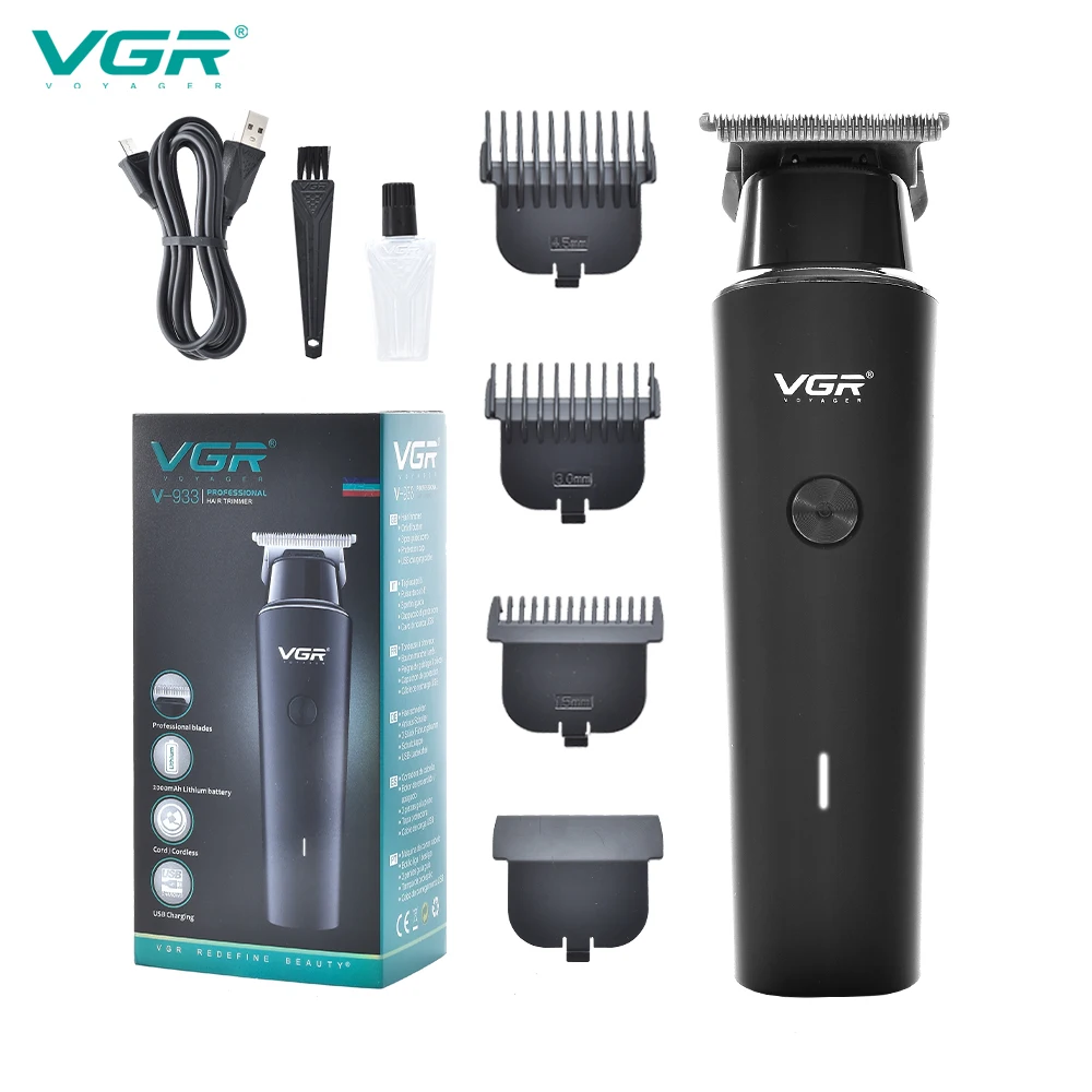 

VGR Hair Cutting Machine Professional Hair Clipper Beard Trimmer Barber Electric Cordless Trimmer for Men USB Rechargeable V-933