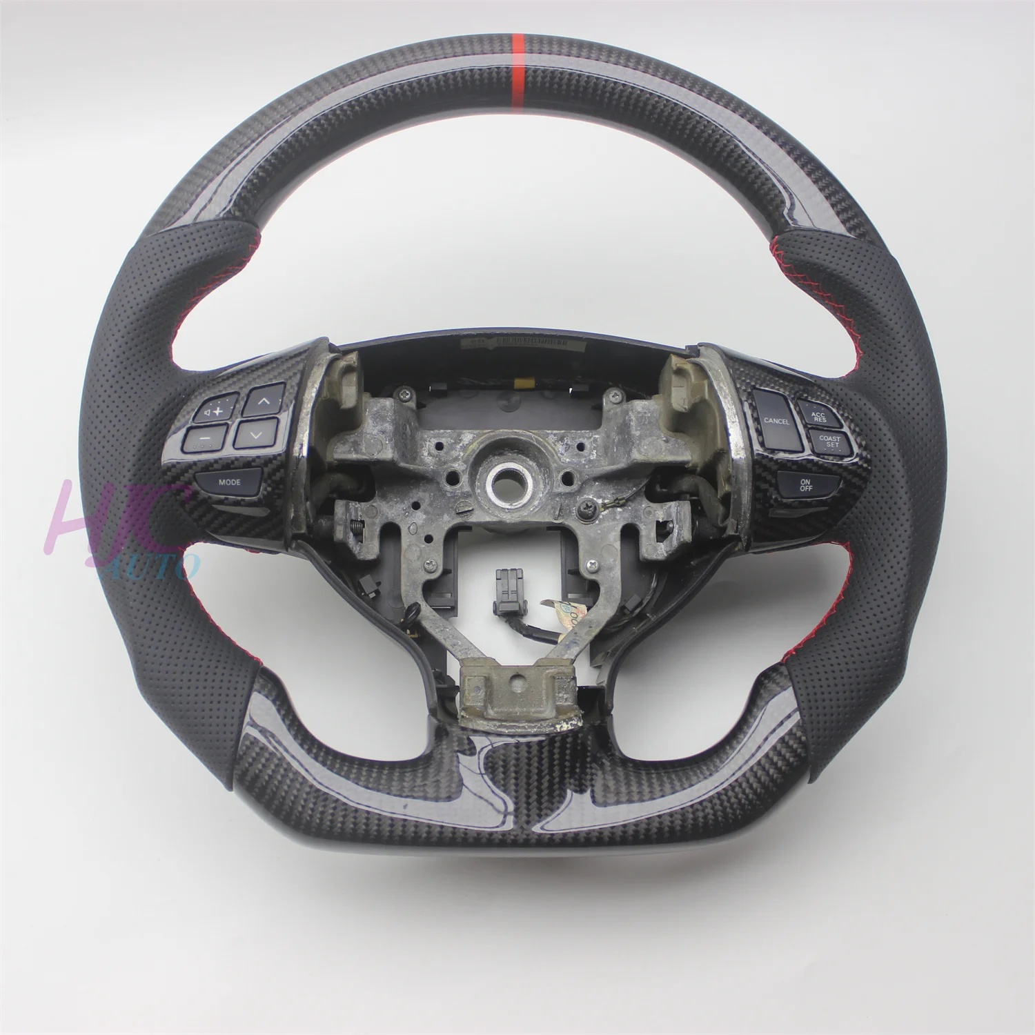 

For Mitsubishi Lancer Evolution EVO EX X 10 Leather Real Carbon Fiber Steering Wheel 2007-2017