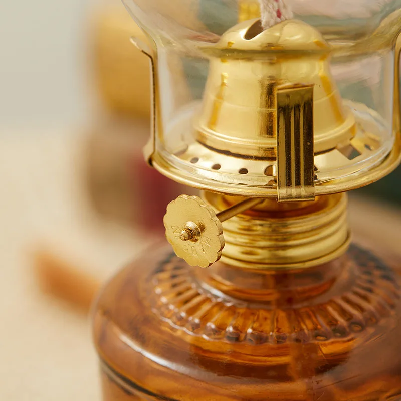 Винтажные стеклянные масляные лампы для помещения деревенская керосиновая