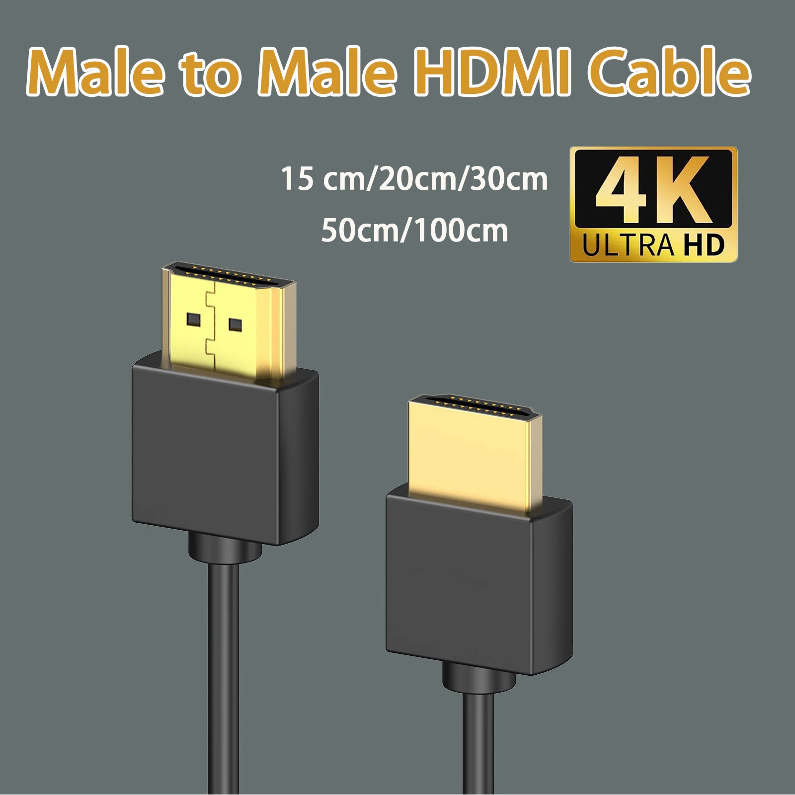 Кабель HDMI-HDMI 4K @ 60 Гц, высокоскоростной кабель HDMI 2,0, позолоченные разъемы, кабель HDR 3D 2160P 1080P UHD TV Blu-Ray Xbox PS5/4/3