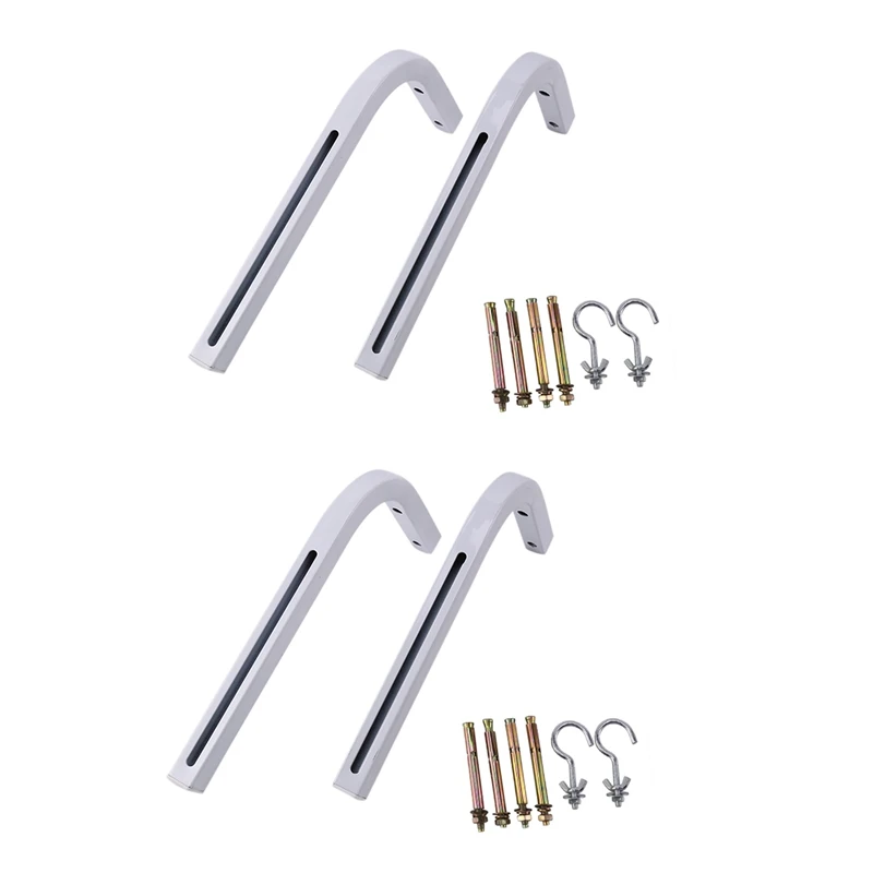 

AT41 2X 90 Degrees Bracket Projection Screen Hanger Adjustable Ceiling Mount For HD Projector Screens L Shape Holder