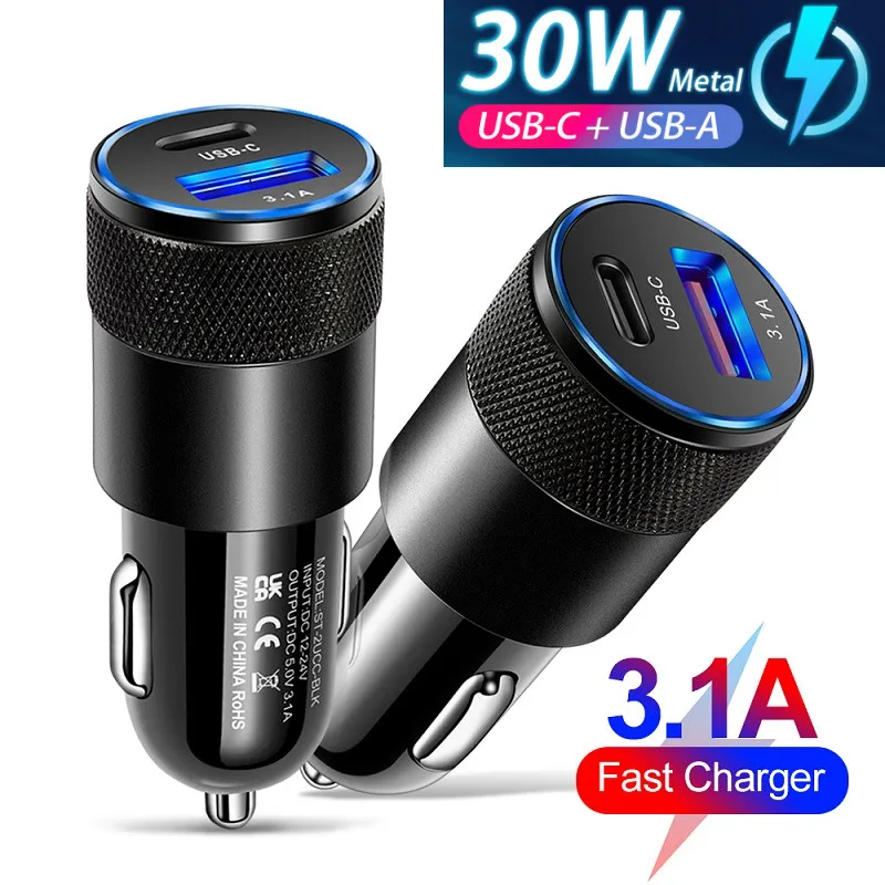 

Автомобильное зарядное устройство с двумя USB-портами, 15 Вт