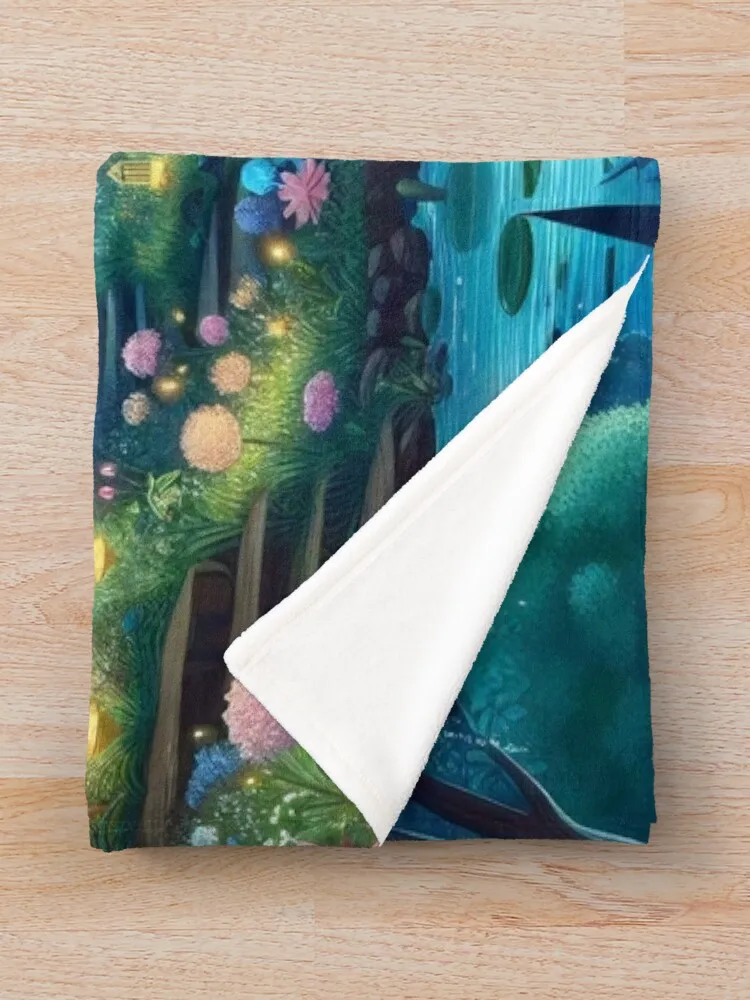 Moonlit Dreamscape Mystical Forest Path Освещенное лунным светом Пледы и пледы Тяжелые одеяла