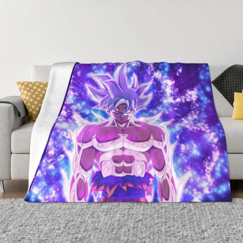 

Goku Anime Blanket 3D Printed Soft Flannel Fleece Warm DBZ Throw Blankets for Home Bedroom Sofa Quilt