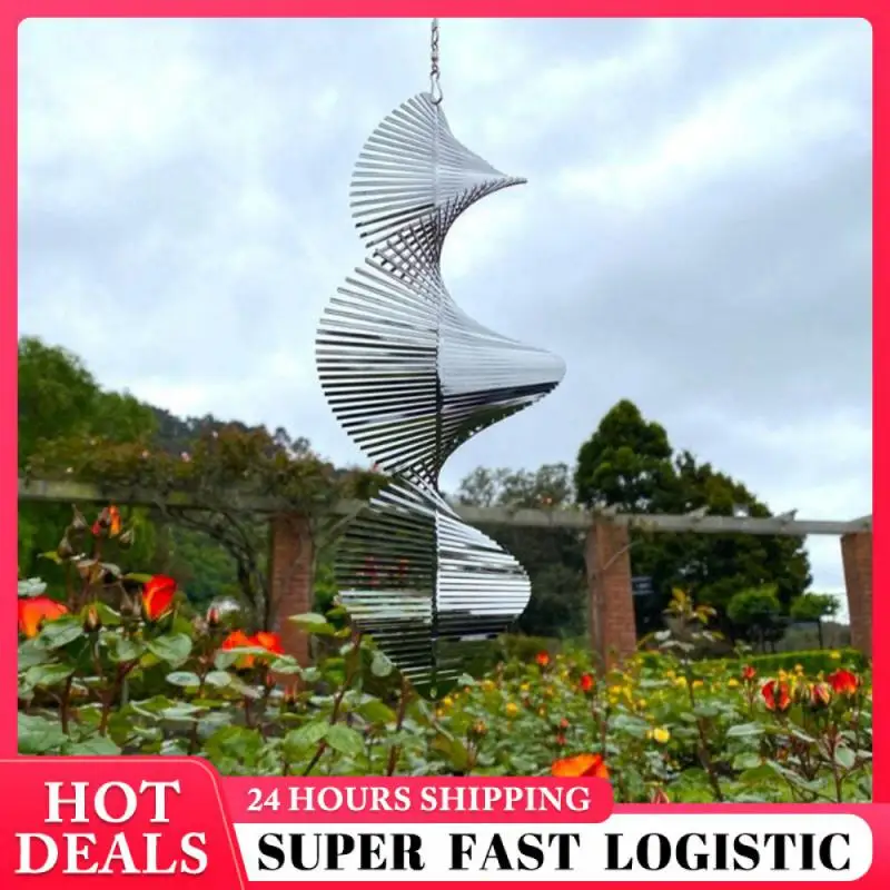 

Decorative Wind Chimes Hanging Decoration Silver Rotating Wind Chimes Garden Decoration Hanging Bell Not Easy To Break Metal