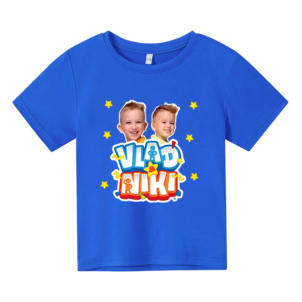 Vlad Niki Shirts for Teenage Kids 100% Cotton Infant Boy Clothes Princess T Shirt Children Tops Girls Younth Clothing 10 12 Tees