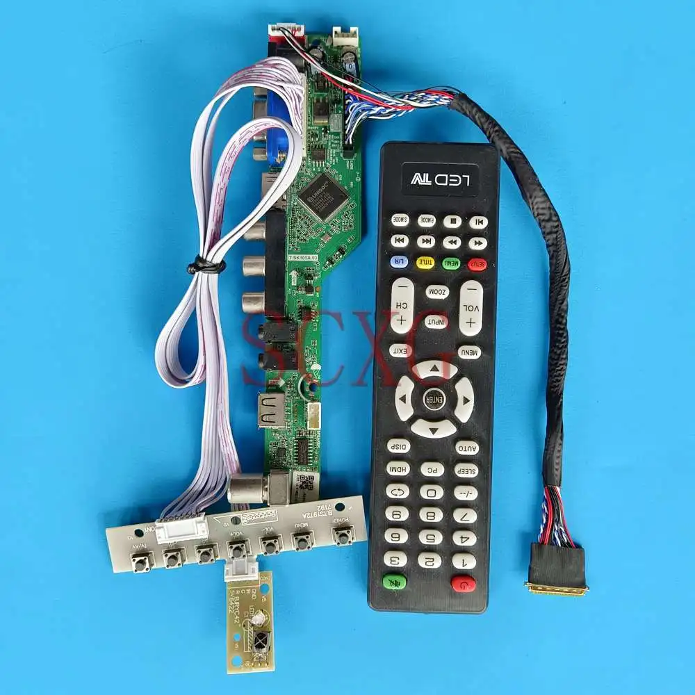 

Плата контроллера ЖК-драйвера Fit LP133WD2-SLB1, аналоговый ТВ-сигнал 1600 900 VGA AV USB HDMI-совместимая Светодиодная панель 13,3 "40 Pin LVDS