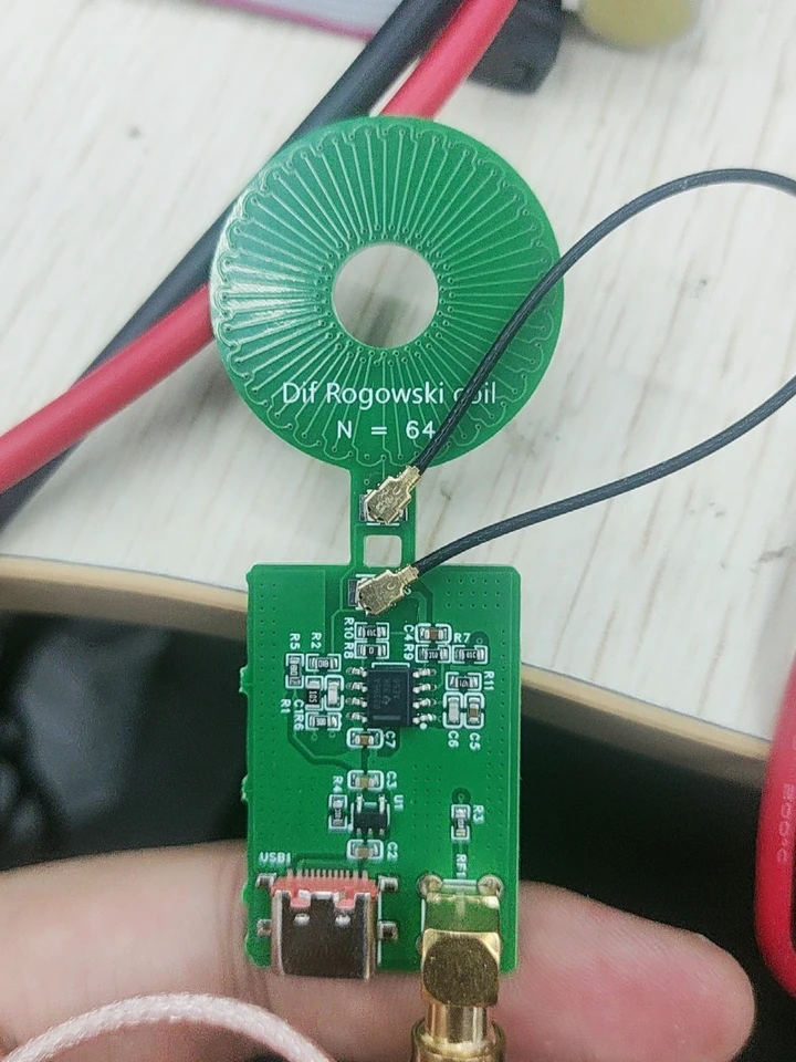 High-frequency Rogowski Coil Current Probe, Current Range +-10A, Noise Floor 60mA (art.: 3920d3132ddbb) - 3920d3132ddbb
