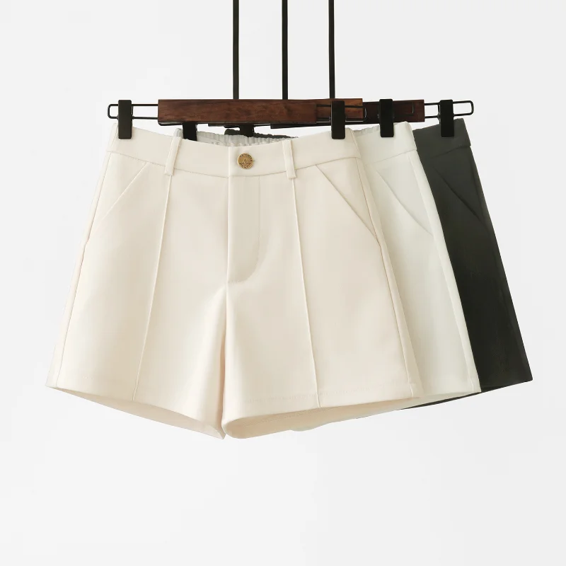 Suit Shorts Women 2023 Summer New Korean Version of High Waist Wide Leg Single-layer Thin Loose Display Thin A Word Casual Pants