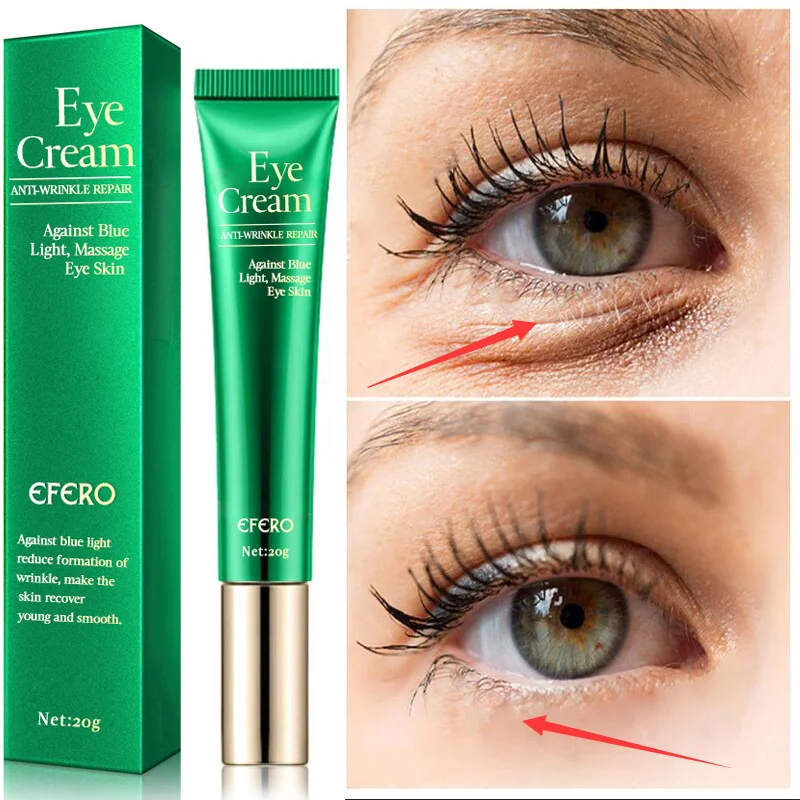 Instant Remove Dark Circle Eye Cream Eye Bags Anti Wrinkle Brighten Serum Hyaluronic Acid Moisturizer Firming Massage Eyes Care