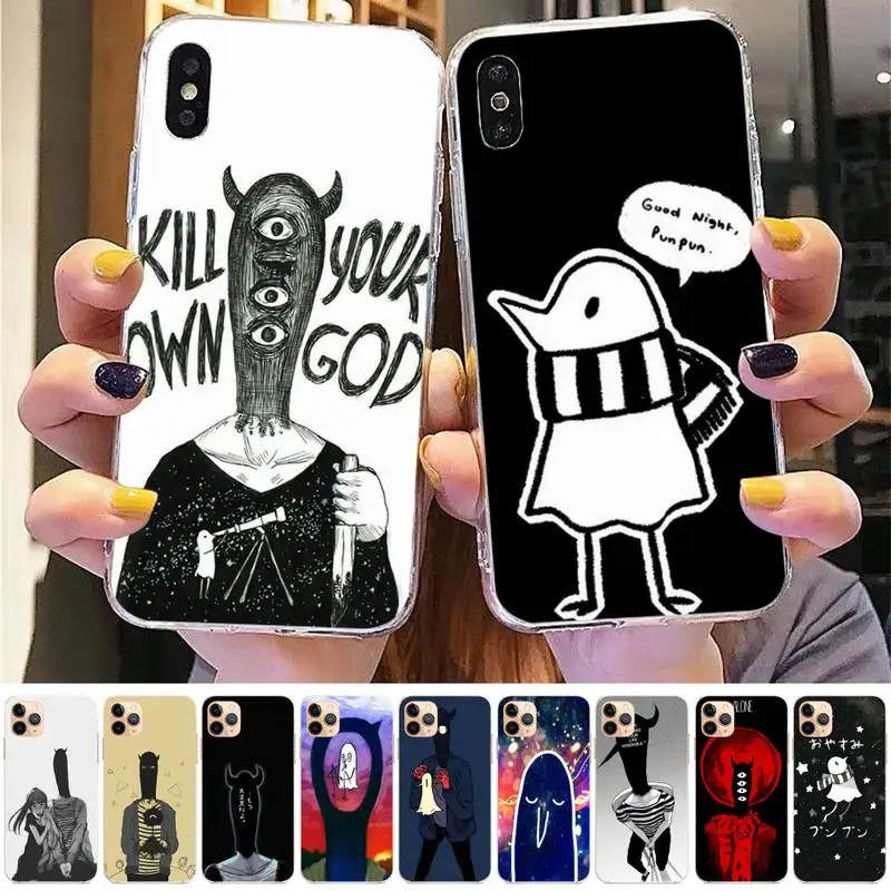

LVTLV Goodnight Punpun Phone Case for iPhone 11 12 13 mini pro XS MAX 8 7 6 6S Plus X 5S SE 2020 XR cover