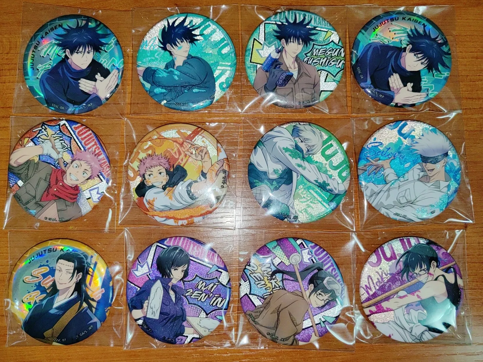 Фото Оригинальный KAYOU Jujutsu Kaisen Anime Jicai Art Emblem Second Bullet Yuji Itadori Satoru Gojo Значок Брошь Коллекционная карта Подарки №5