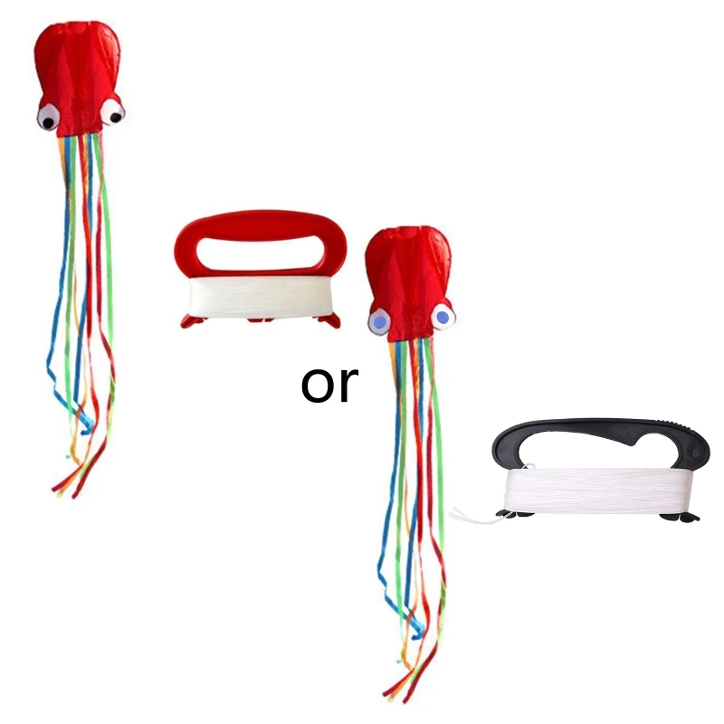 

Новые объемные большие мягкие пляжные воздушные змеи в форме осьминога с линейной катушкой для развлечения