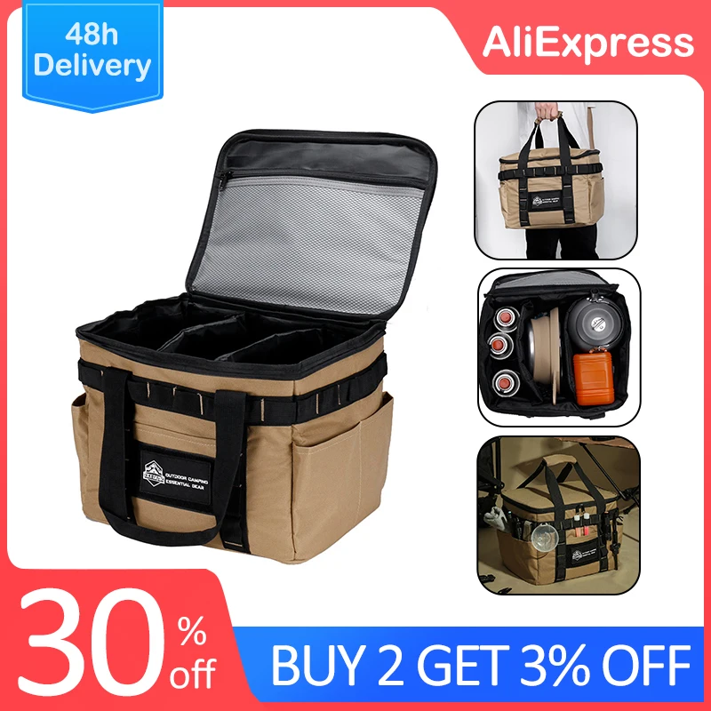 

Совершенно новая сумка для хранения на открытом воздухе, кемпинг, сумка для еды, большая сумка для хранения лампы, столовой посуды, инструме...