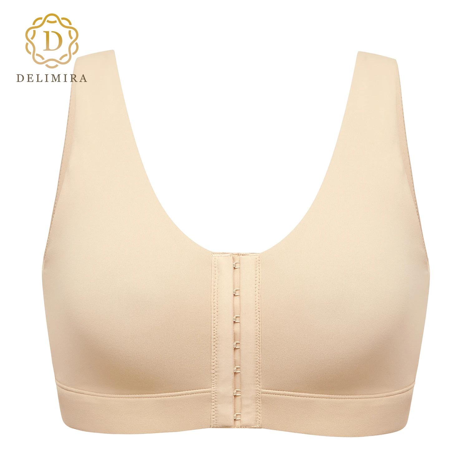 DELIMIRA Женские Coz также беспроводные бюстгальтеры с застежкой спереди большие