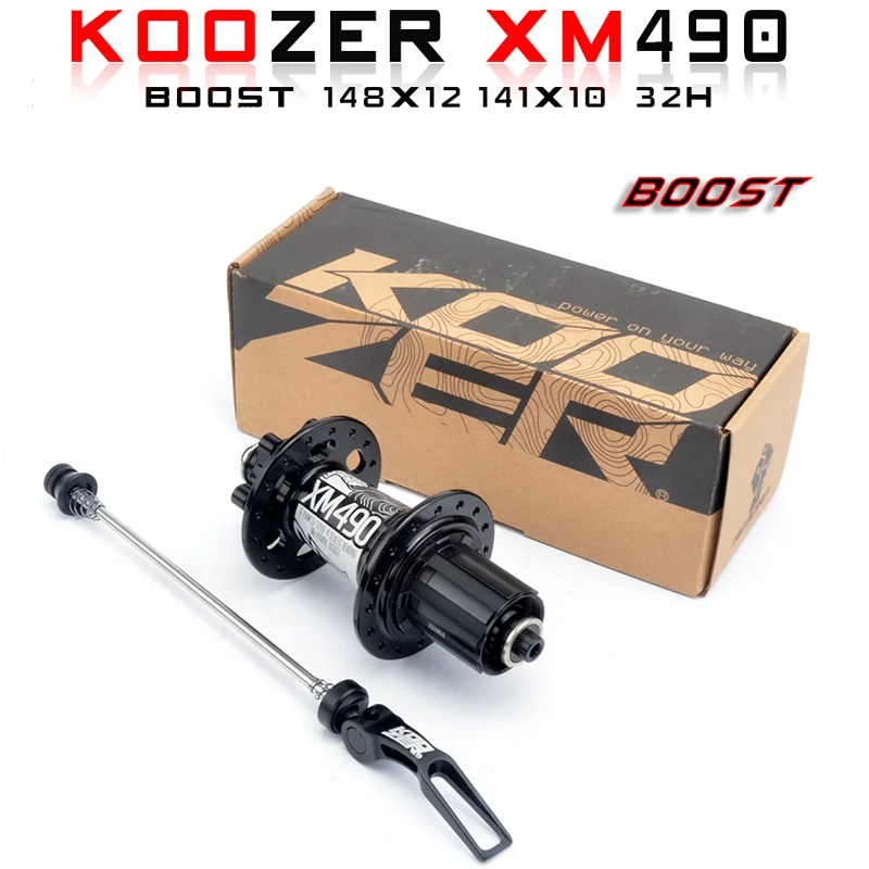 

Ступица велосипедная Koozer XM490, 4 подшипника, 141X10 148X1, 32 отверстия, дисковый тормоз, для горных велосипедов