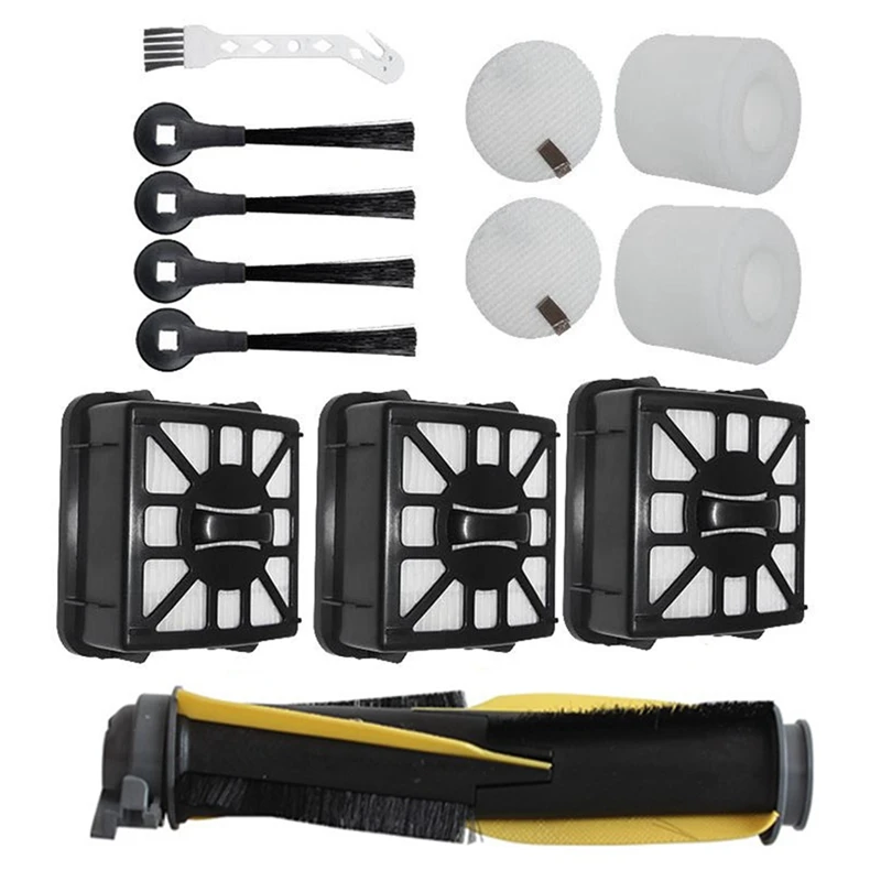 

Main Roller Brush Side Brushes Dust Foam Hepa Filter For Shark RV1001AE RV101 Vacuum Cleaner Replacement