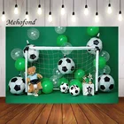 Фон для фотосъемки Mehofond зеленое футбольное поле Спорт для мальчиков на 1-й день рождения торт разбивает декоративный фон фото студия реквизит