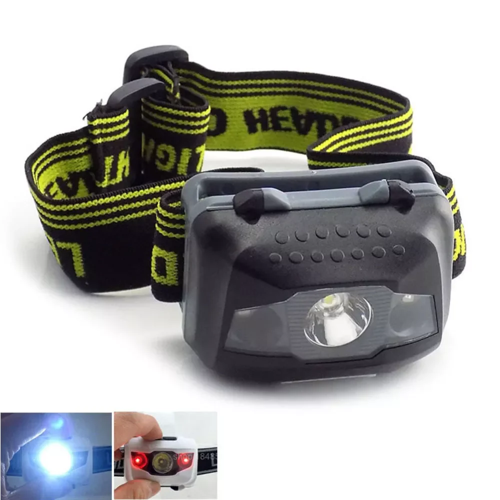 

high Bright mini LED Headlamp 3 AAA Battery Headlight Frontal flashlight Torch lamp frontale for Outdoor running Fishing Camping