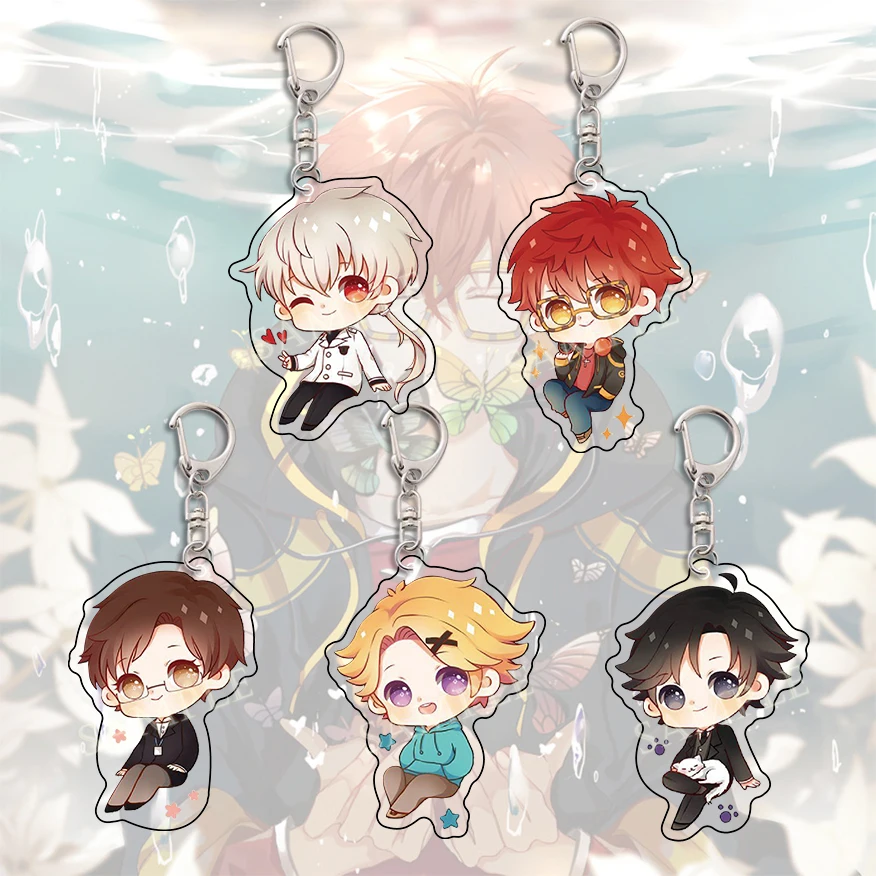 Anime Game Mystic Messenger Keychain Yoosung Zenny 707 Jumin Saeran Cosplay Keyring Pendant Key Chain Women Men Accessories Gift