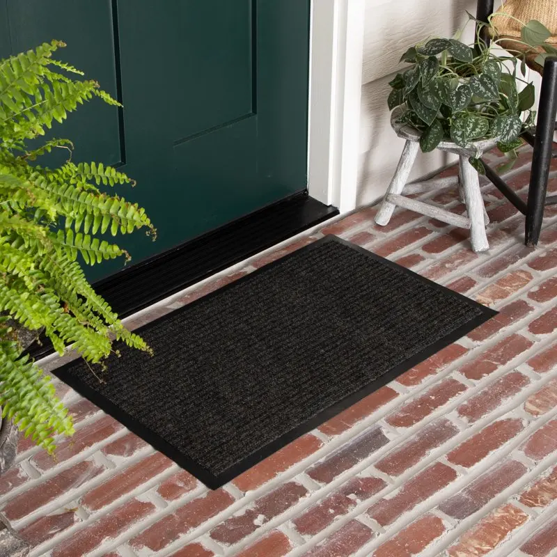 

Elegant Charcoal Vinyl 18" x 30" Utility Doormat, Non-Slip and Durable for Use in Home, Office, Garage or Workshop. Spruce Up Yo