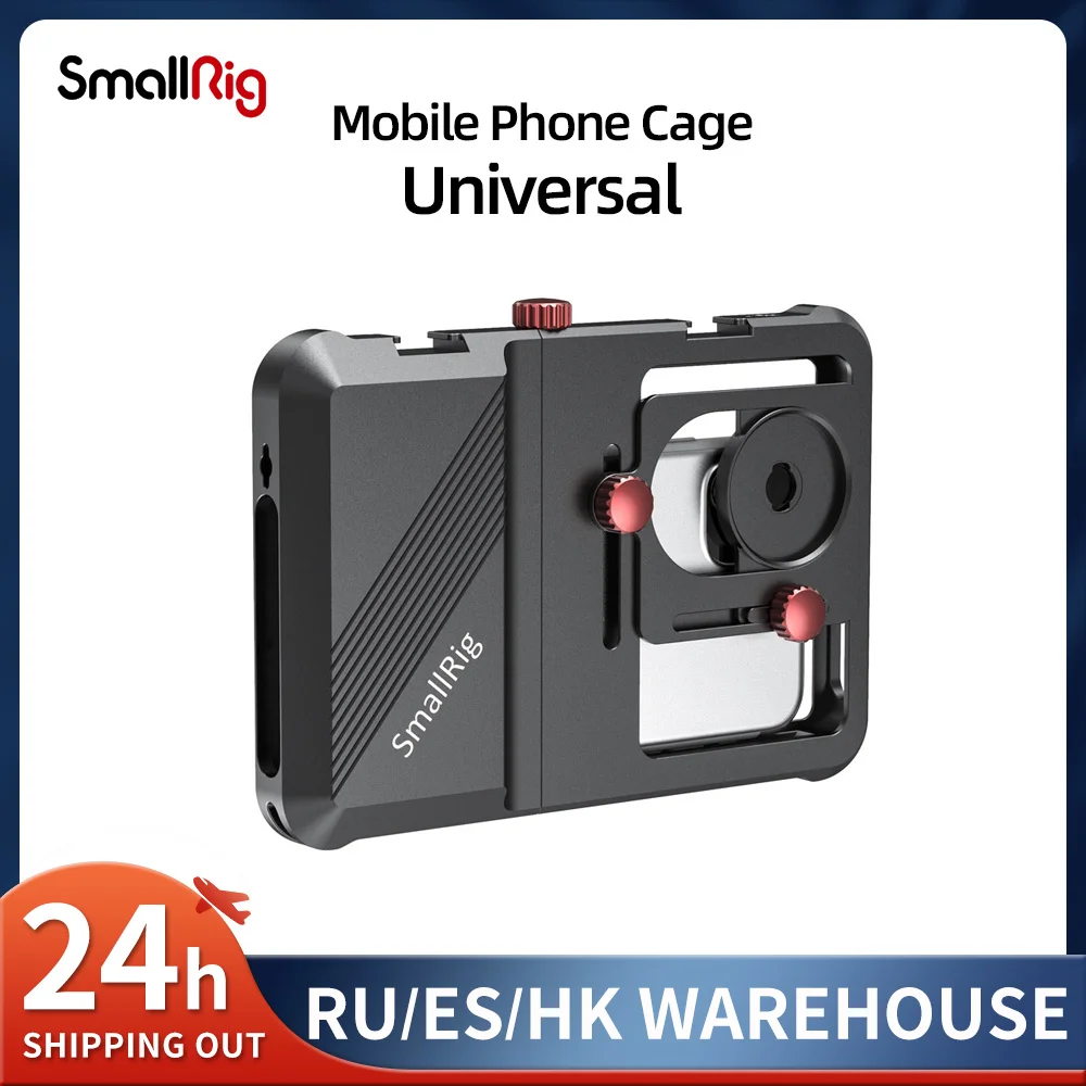 

SmallRig Professional Universal Mobile Phone Cage Multiple 1/4”-20 threaded holes and cold shoes CPU2494