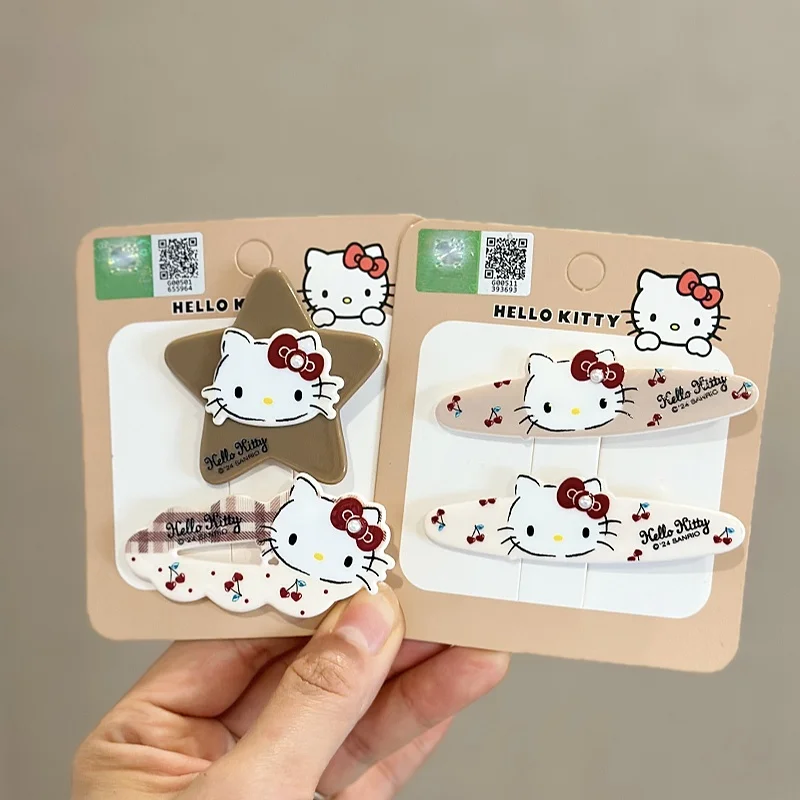 Головной убор Hello Kitty Kawaii Sanrio аниме зимняя кофейная карта для волос милая