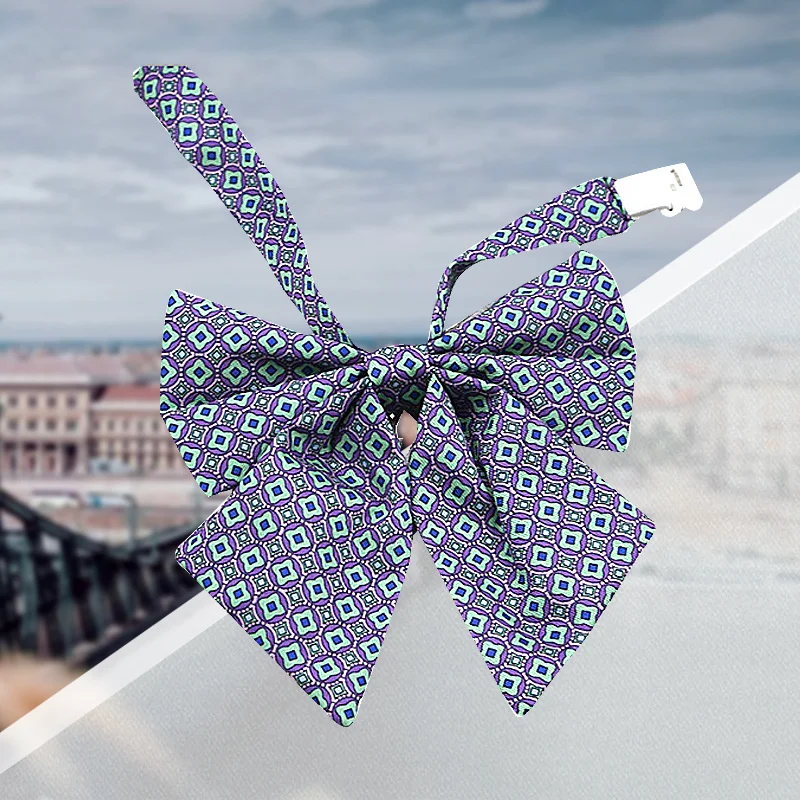 

Fashion New Style Women Girls JK Bow Tie Print Uniform Collar Floral Feminine Elegant Simple Tie Daily Shirt College Bowtie Gift