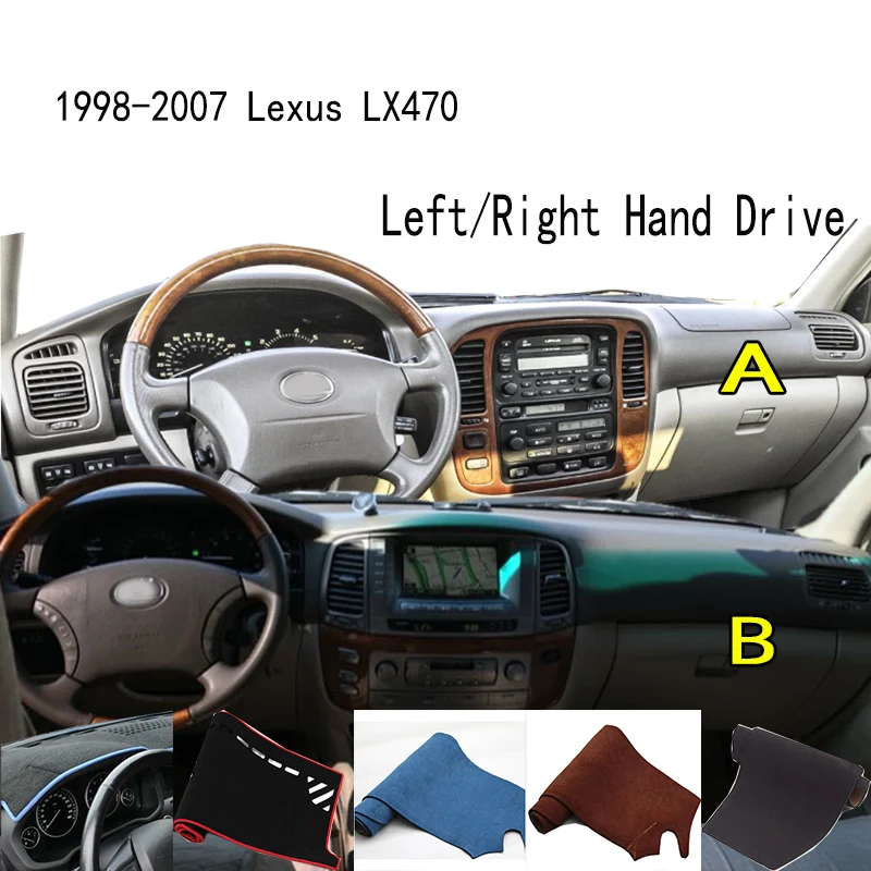 Фото Для Lexus LX470 UZJ100 (1998-2007) – Защитный коврик на приборную панель / накладка на панель приборов №2