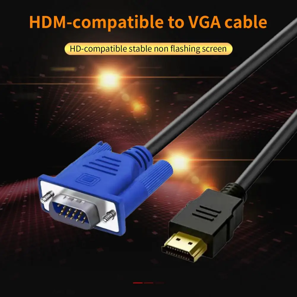 

Полезный преобразователь HDMI-совместимый с VGA долговечный высокопроизводительный позолоченный кабель HDMI-совместимый штекер-VGA штекер