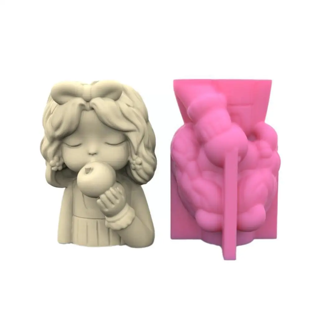 

1pc Silicone Mold Lovely Girl Flower Pot Succulent Concrete Diy Resin Pen Vase Making Decor Silicone Mold Holder Cactus Hom K4v8