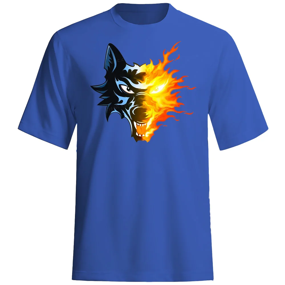 

Wolf Totem Logo 2D Printing Men's T-Shirt Trend Fashion Fitness Street Comfort Japanese Anime Comic Daily Home Men's Tops